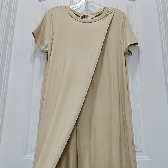 Free People Beach Cross Over Open Front Split Maxi Length Shirt New Beachy - Picture 4 of 8